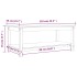 Mesa de centro de madera maciza de pino negro 110x55x45