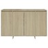 Aparador de madera contrachapada roble Sonoma 120x41x75