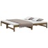 Sofá cama extraíble madera de pino marrón miel 2x(80x200)