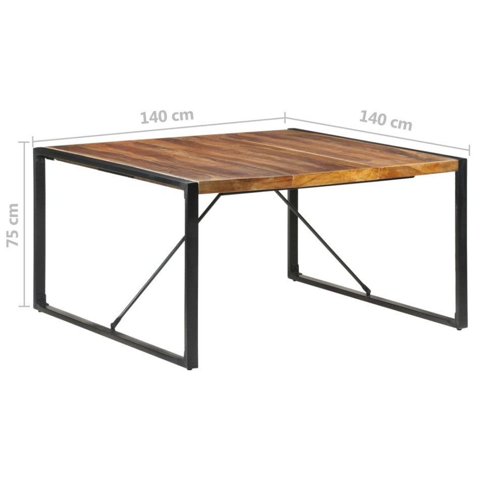 Mesa de comedor madera maciza con acabado sheesham