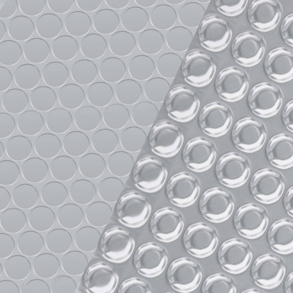 Cubierta solar de piscina flotante PE rectangular plata 10x5