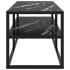 Mueble para TV negro con vidrio de mármol negro 100x40x40