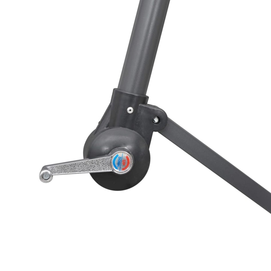 Sombrilla colgante con palo de aluminio blanco 3