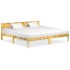 Estructura de cama de madera maciza reciclada 200x200