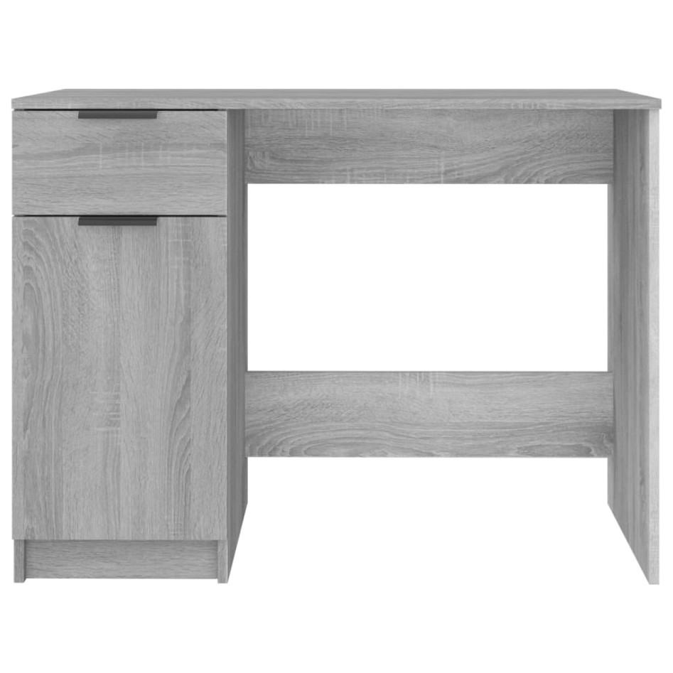 Escritorio de madera contrachapada gris Sonoma 100x50x75