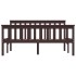 Estructura de cama madera maciza pino marrón oscuro 140x200