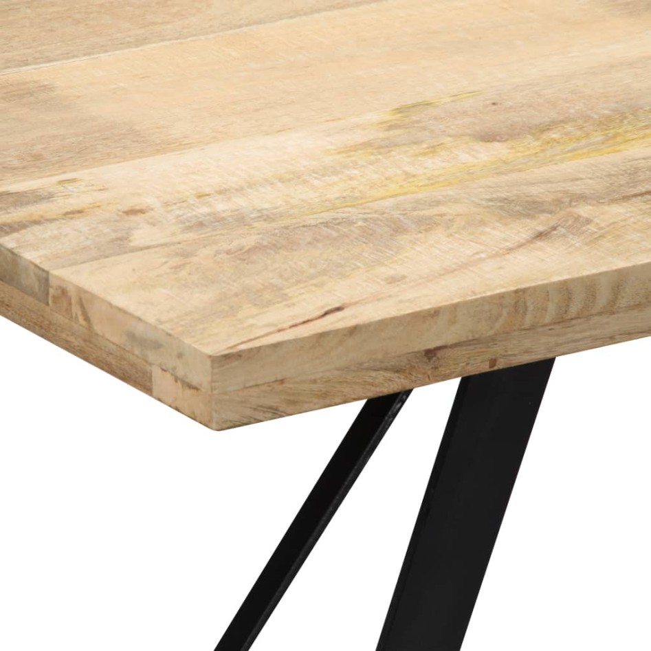 Mesa de comedor de madera maciza de mango 140x80x76