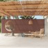 Toldo lateral retráctil de jardín marrón 180x600