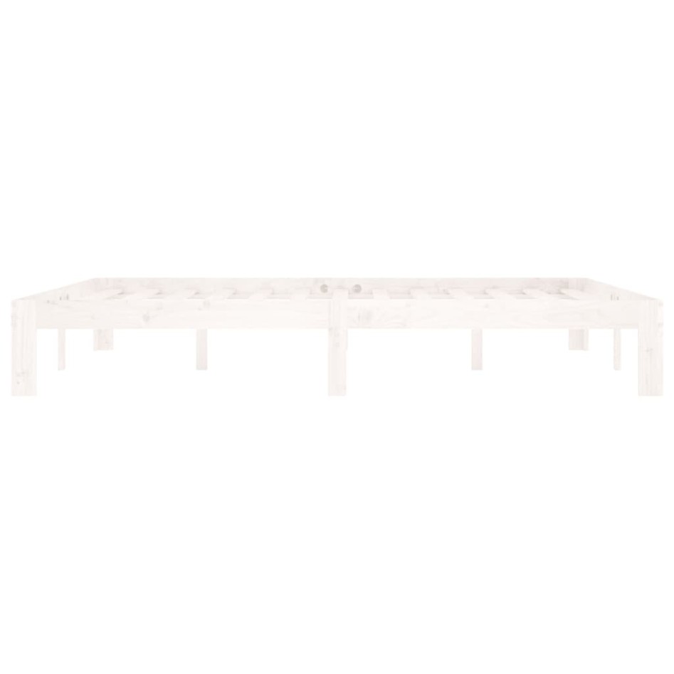 Estructura de cama de madera maciza de pino blanco 160x200