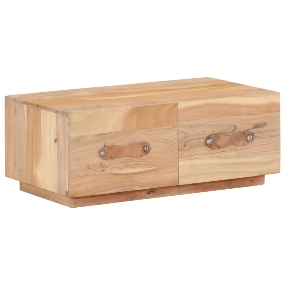 Mesa de centro de madera maciza reciclada 90x50x35