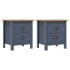 Mesitas de noche Hill 2 uds madera de pino gris 46x35x49,5