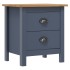 Mesitas de noche Hill 2 uds madera de pino gris 46x35x49,5