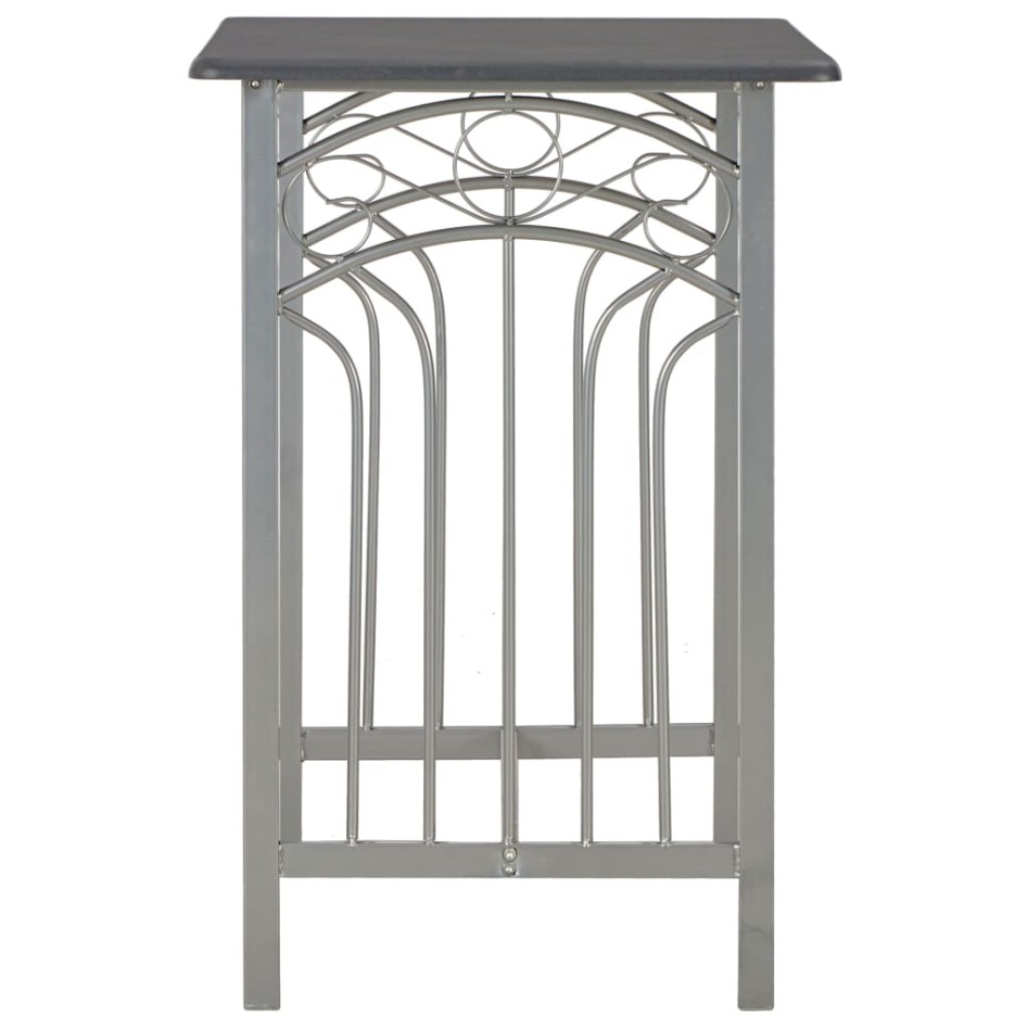 Set mesa y sillas altas de cocina 3 pzas madera acero