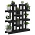 Soporte para plantas madera maciza pino negro 104,5x25x109,5