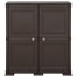 Armario de plástico diseño de madera marrón 79x43x85,5