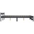 Estructura de cama madera maciza de pino gris oscuro 180x200