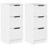 Aparadores 2 uds madera contrachapada blanco 30x30x70