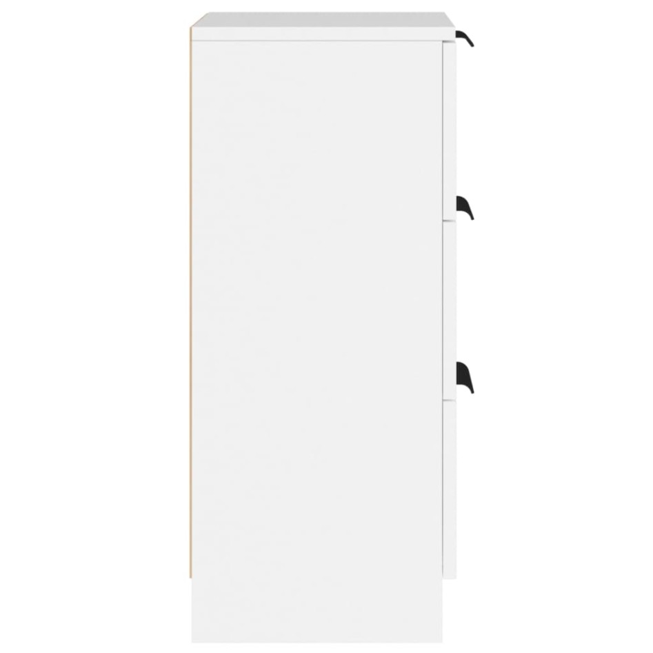 Aparadores 2 uds madera contrachapada blanco 30x30x70