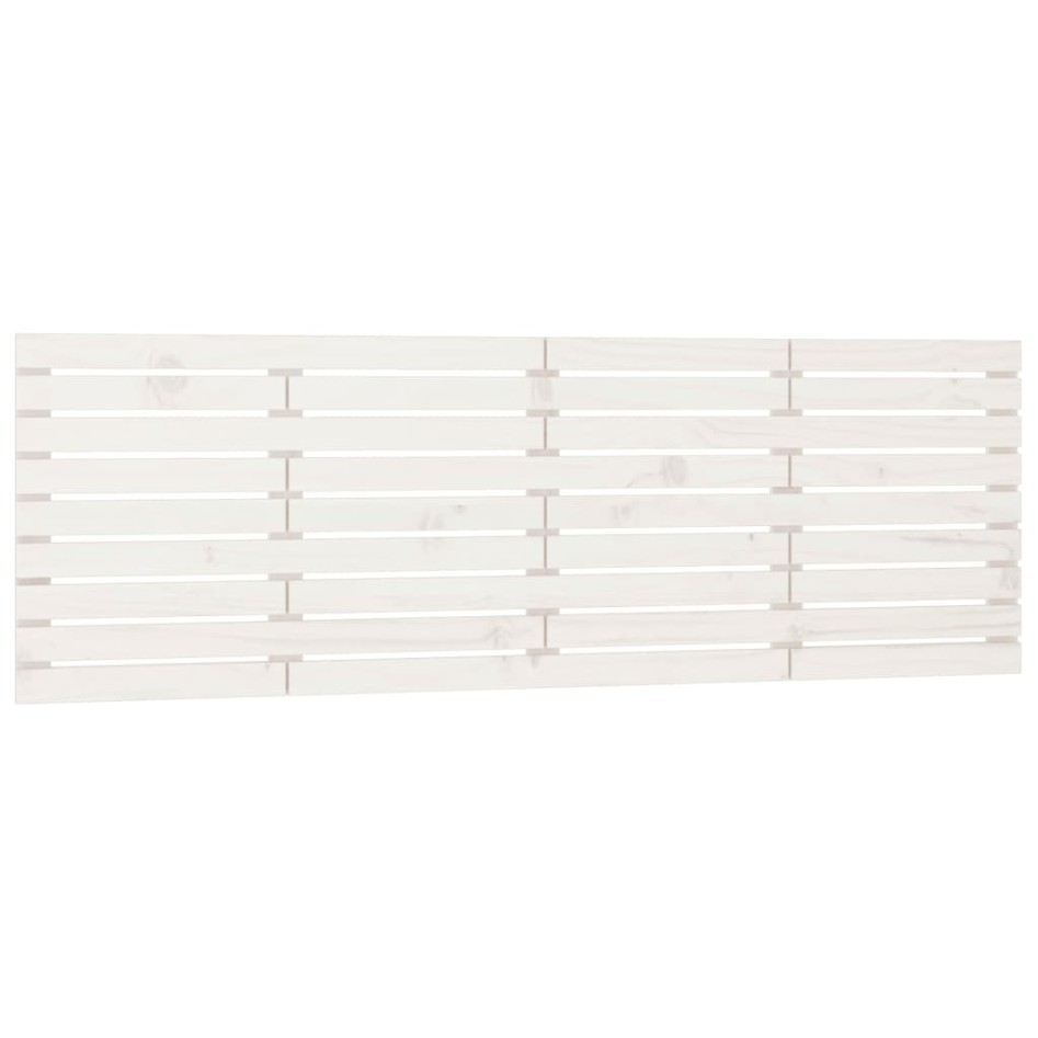 Cabecero de cama de pared madera maciza pino blanco 206x3x63