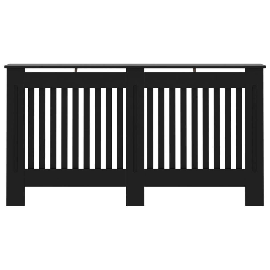 Cubierta para radiador MDF negro 152x19x81,5
