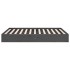 Estructura de cama madera maciza gris doble 135x190