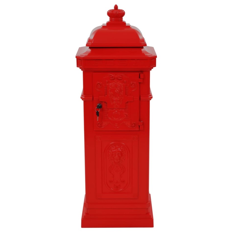 Buzón de columna de aluminio estilo vintage inoxidable