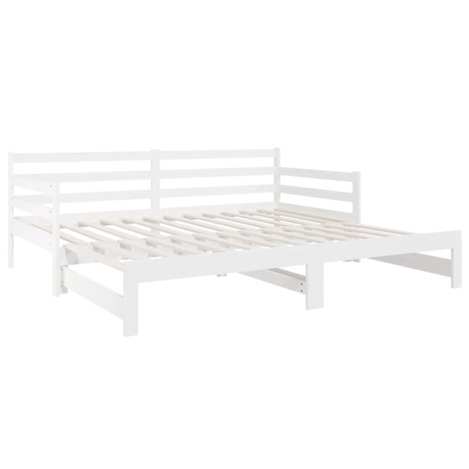 Sofá cama extraíble madera maciza de pino blanco 2x(90x190)