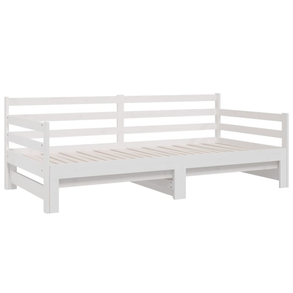 Sofá cama extraíble madera maciza de pino blanco 2x(90x190)