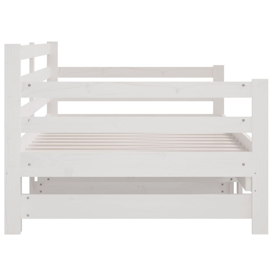 Sofá cama extraíble madera maciza de pino blanco 2x(90x190)