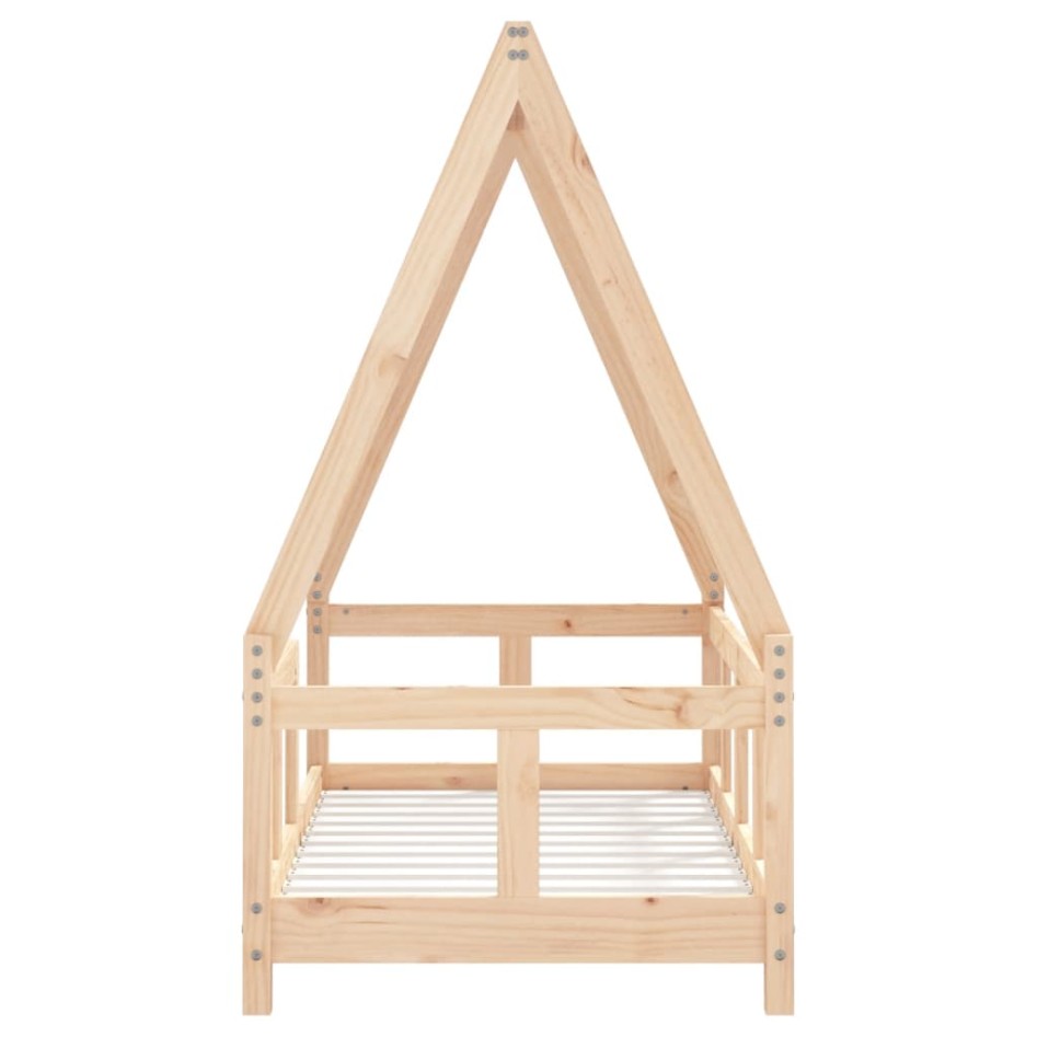 Estructura de cama para niños madera maciza de pino 70x140