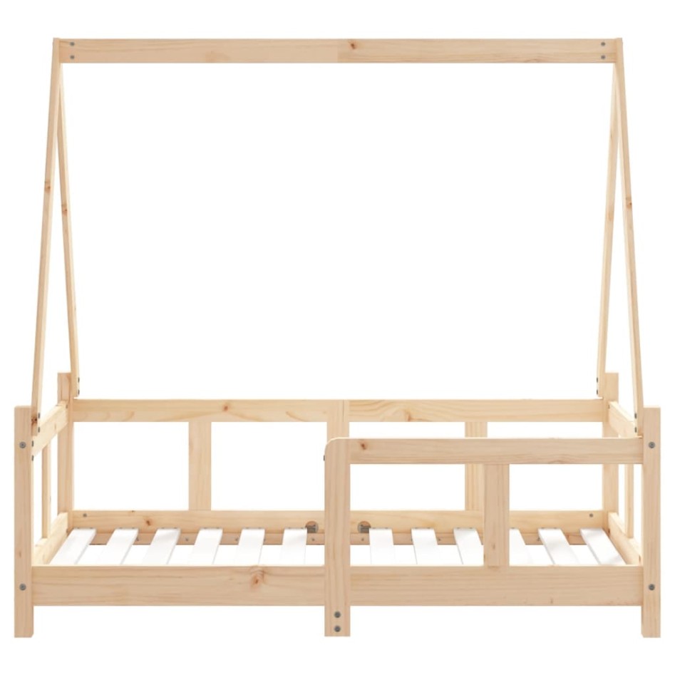 Estructura de cama para niños madera maciza de pino 70x140