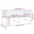 Sofá cama madera maciza de pino gris 75x190
