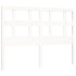 Estructura de cama con cabecero madera maciza blanco 140x190