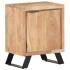 Mesita de noche madera maciza acacia borde natural 40x30x50