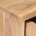 Mesita de noche madera maciza acacia borde natural 40x30x50