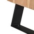 Mesita de noche madera maciza acacia borde natural 40x30x50