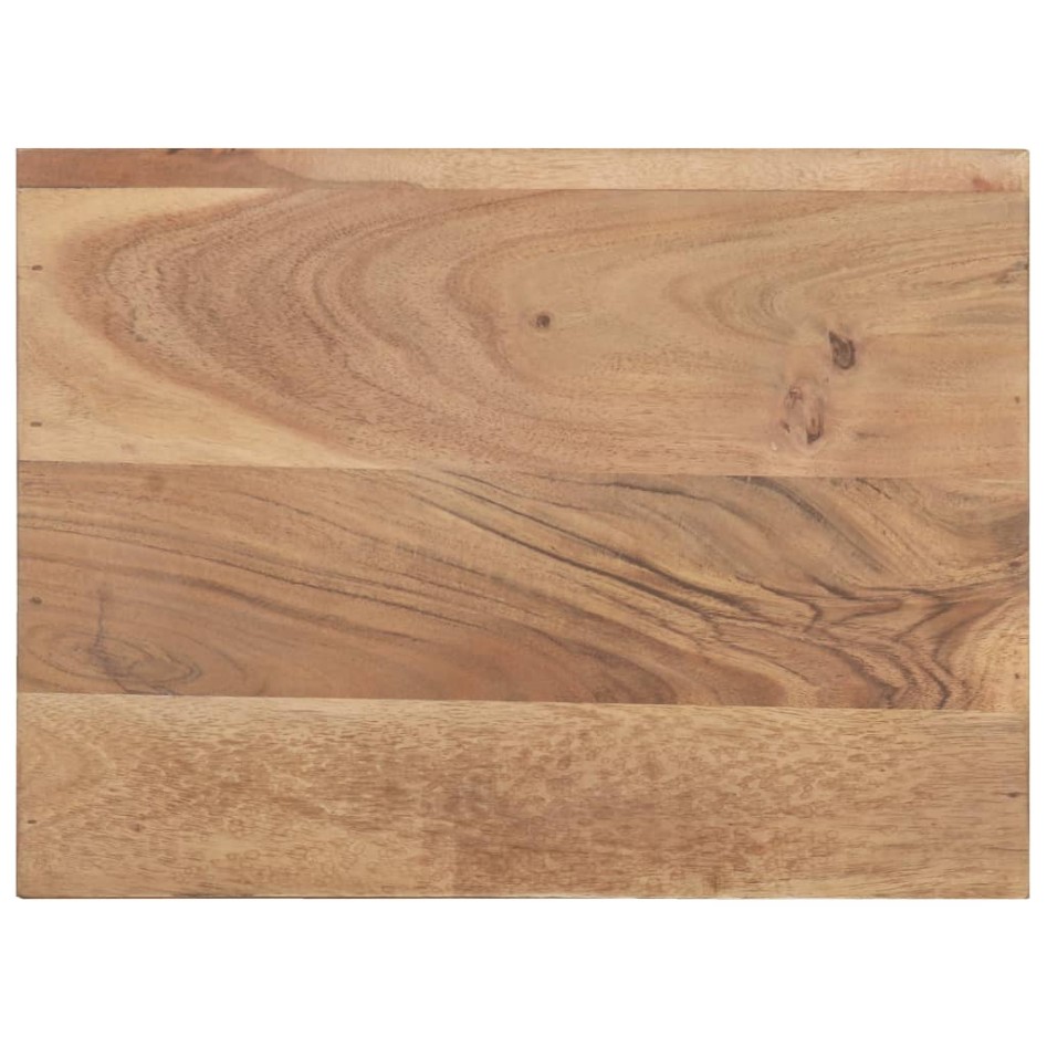 Mesita de noche madera maciza acacia borde natural 40x30x50