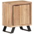 Mesita de noche madera maciza acacia borde natural 40x30x50
