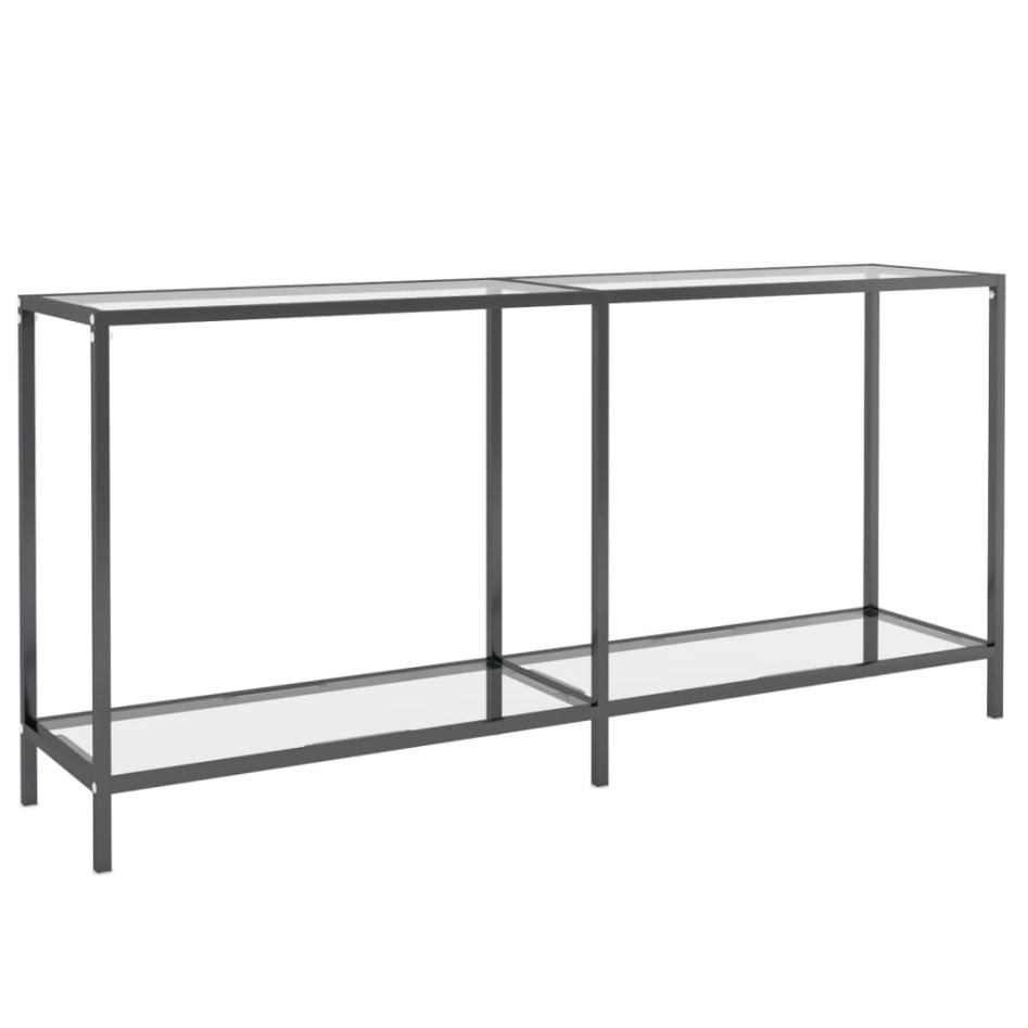 Mesa consola vidrio templado transparente 160x35x75,5