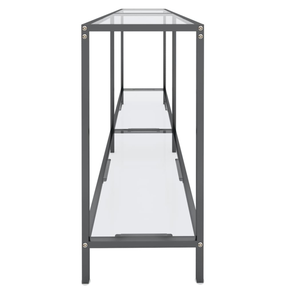 Mesa consola vidrio templado transparente 160x35x75,5