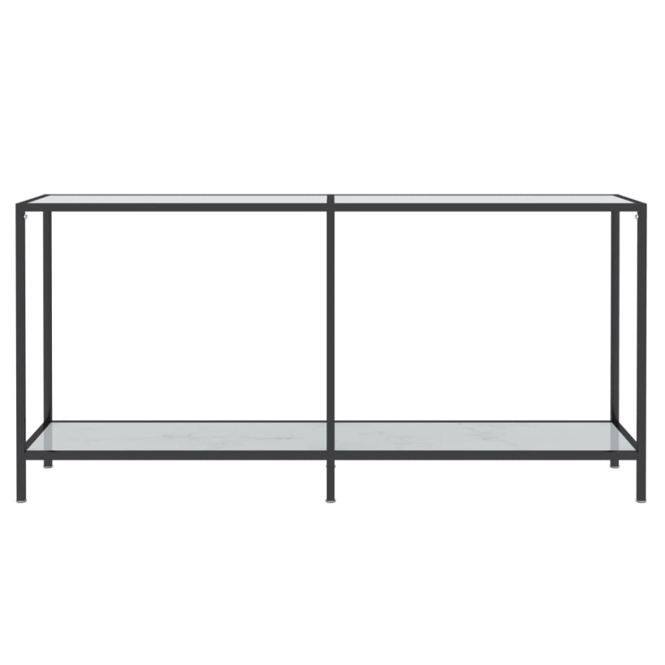 Mesa consola vidrio templado blanco 160x35x75,5