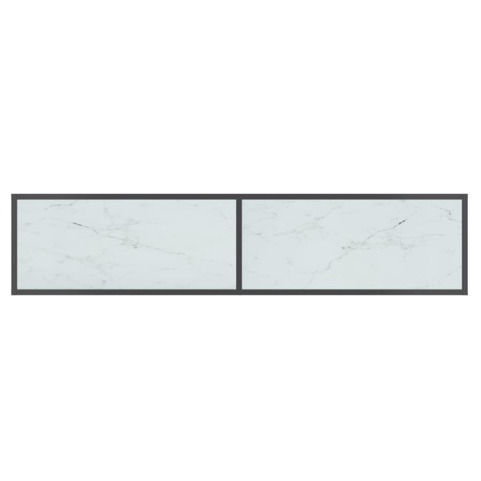 Mesa consola vidrio templado blanco 160x35x75,5