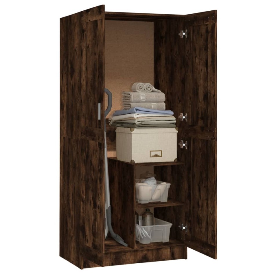 Armario madera contrachapada roble ahumado 82,5x51,5x180