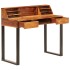 Escritorio de madera maciza de sheesham y acero 110x50x94