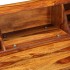 Escritorio de madera maciza de sheesham y acero 110x50x94