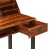 Escritorio de madera maciza de sheesham y acero 110x50x94