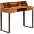 Escritorio de madera maciza de sheesham y acero 110x50x94