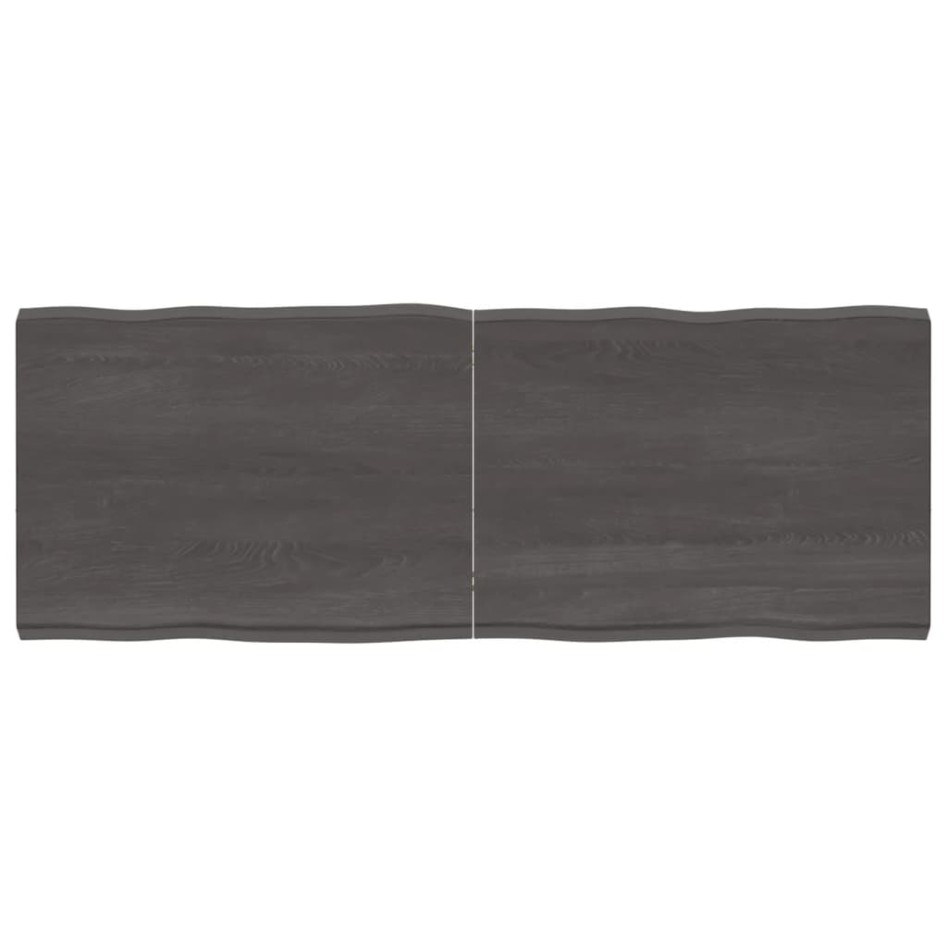 Tablero mesa madera tratada borde vivo marrón 160x60x(2-6)
