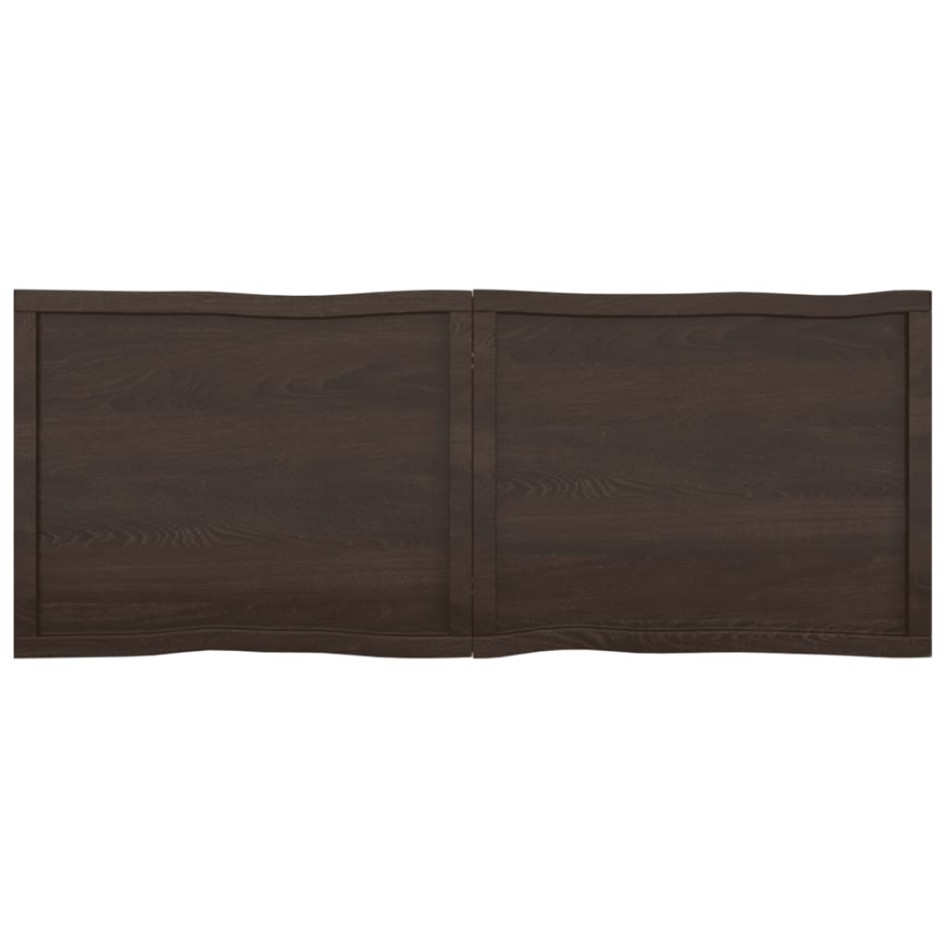 Tablero mesa madera tratada borde vivo marrón 160x60x(2-6)