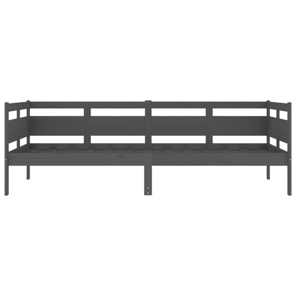Sofá cama de madera maciza de pino gris 90x200